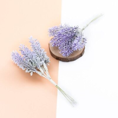 6 Artificial Decorative Lavender Plants