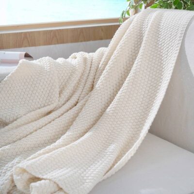 Knitted Wool Blanket Bedroom Departments Living Room Rooms Throws & Blankets