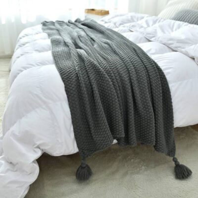 Knitted Wool Blanket Bedroom Departments Living Room Rooms Throws & Blankets