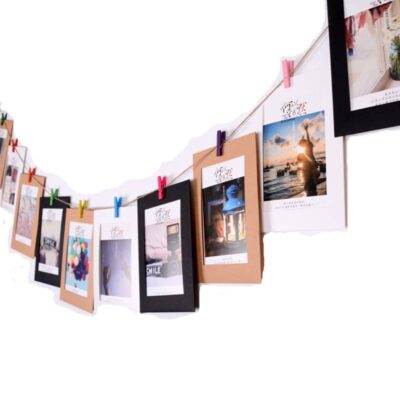 10 Paper Photo Frames with Clips