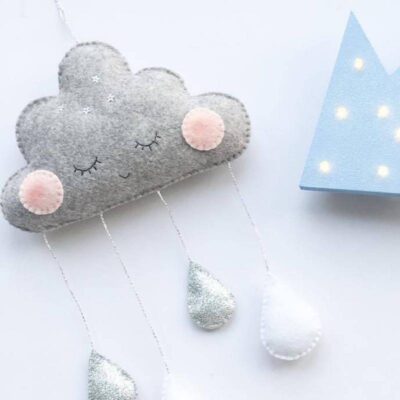 Cute Smiling Clouds for Kids Room