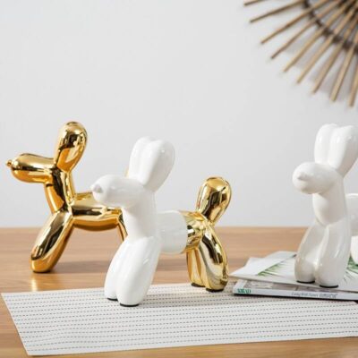 Nordic Ceramic Animal Balloon Dog Figurine