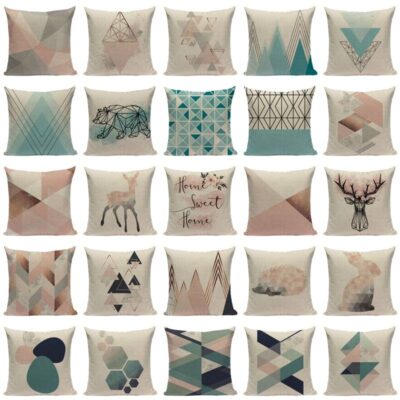 Nordic Pop Geometric Pillowcase