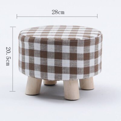 Nordic Round Fabric Wooden Chair