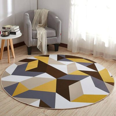 Geometric Round Carpet Bedroom Departments Entryway Living Room Mats & Carpets Rooms