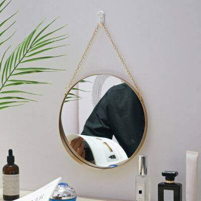 Hanging Geometric Round Mirror Bathroom Bedroom Departments Entryway Mirrors Rooms 
