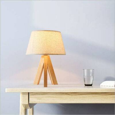 Solid Wood and Fabric Table Lamp Bedroom Departments Entryway Lamps & Lighting Living Room Rooms