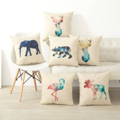 Geometric Animal and Tropical Plants Pillow Case Bedroom Departments Living Room Pillowcases Rooms 