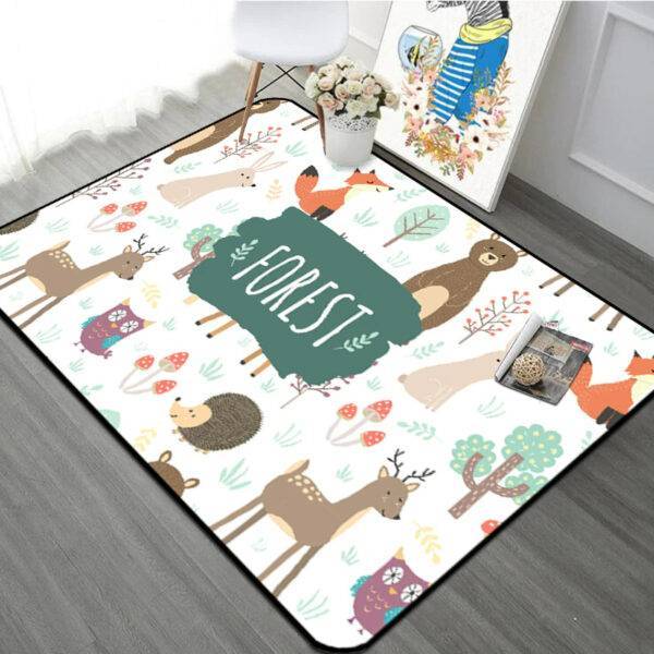 Nordic Carpet with Animals for Kids Room Departments Kids Room Mats & Carpets Rooms