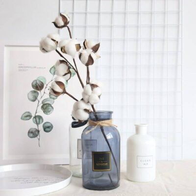 Artificial Cotton Flower Branch Artificial Plants Bedroom Departments Entryway Living Room Rooms 