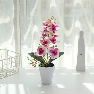 Artificial Phalaenopsis Flower Bonsai Artificial Plants Bathroom Bedroom Departments Dining Room Entryway Kids Room Living Room Rooms 