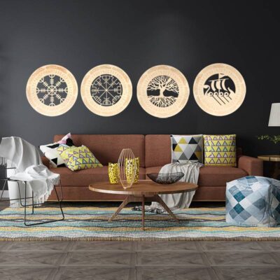 Viking Wooden Wall Art Bedroom Departments Dining Room Entryway Living Room Rooms Wall Decor 